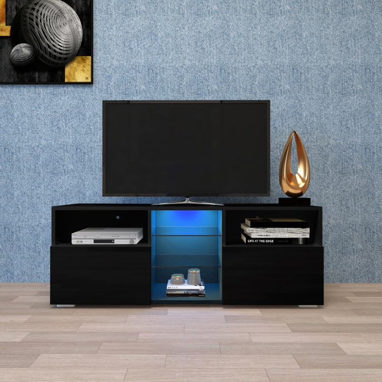 [US Warehouse] Simpleness Creative Furniture High-Gloss TV Cabinet with LED Lights, Size: 47.2x13.8x17.7 inch