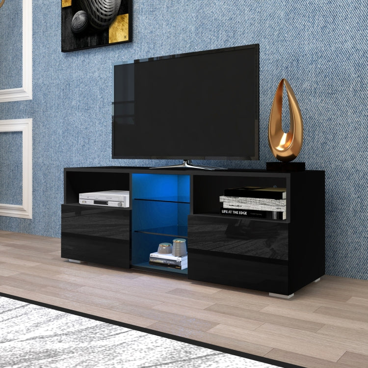 [US Warehouse] Simpleness Creative Furniture High-Gloss TV Cabinet with LED Lights, Size: 47.2x13.8x17.7 inch