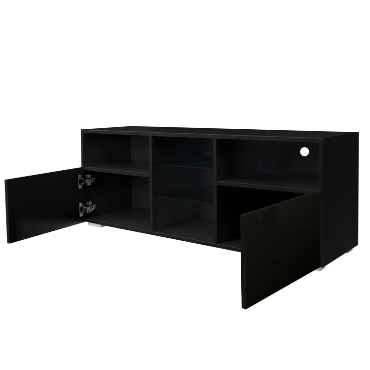 [US Warehouse] Simpleness Creative Furniture High-Gloss TV Cabinet with LED Lights, Size: 47.2x13.8x17.7 inch