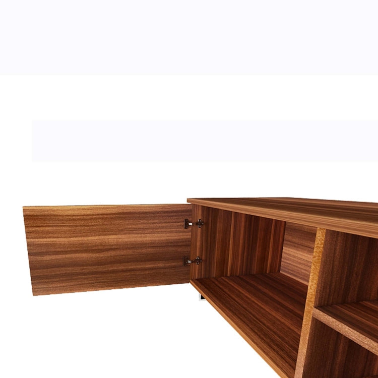 [US Warehouse] Simpleness Creative Furniture High-Gloss TV Cabinet, Size: 63x15.7x13.8 inch(Walnut+MDF)