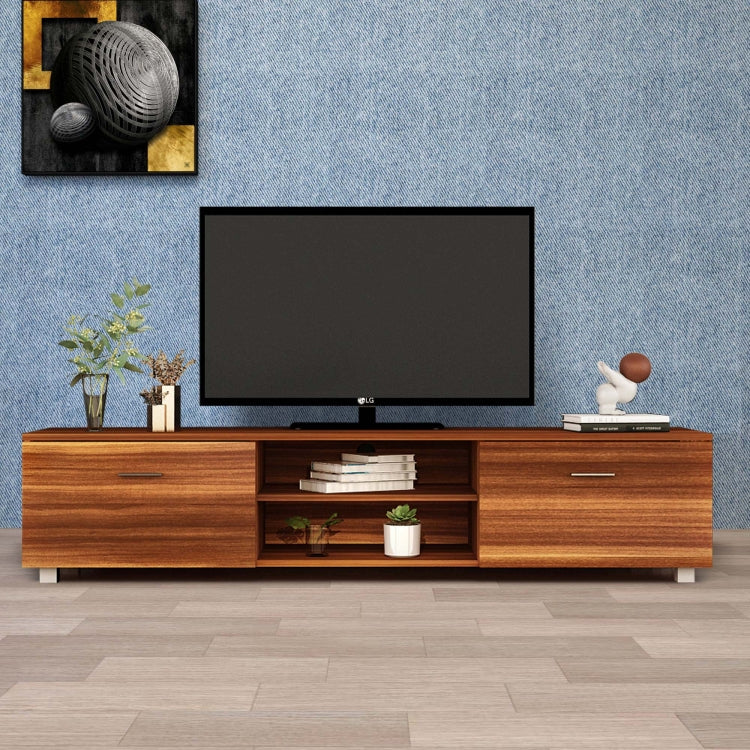 [US Warehouse] Simpleness Creative Furniture High-Gloss TV Cabinet, Size: 63x15.7x13.8 inch(Walnut+MDF)