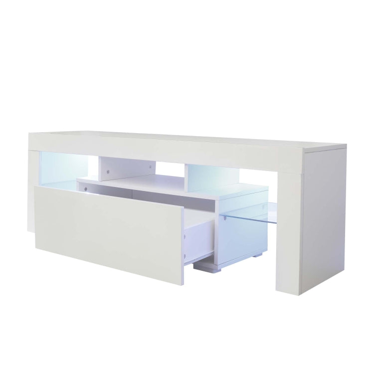 [US Warehouse] Simpleness Creative Furniture High-Gloss TV Cabinet with LED Lights, Size: 51.2x13.8x17.7 inch