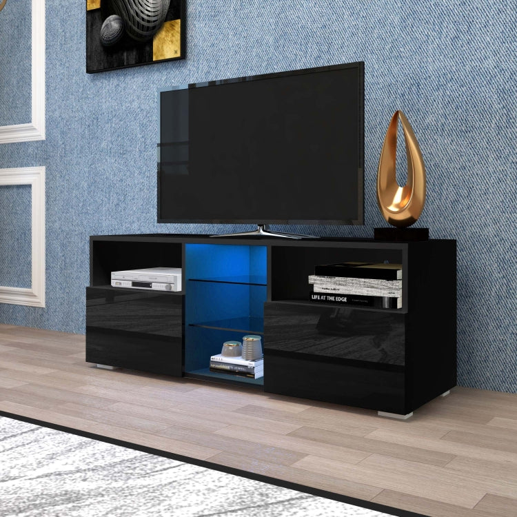 [US Warehouse] Simpleness Creative Furniture High-Gloss TV Cabinet with LED RGB Lights, Size: 47.2x13.8x17.7 inch