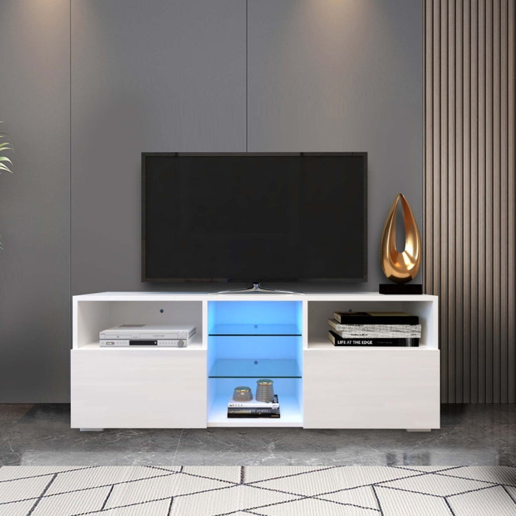 [US Warehouse] Simpleness Creative Furniture High-Gloss TV Cabinet with LED RGB Lights, Size: 47.2x13.8x17.7 inch