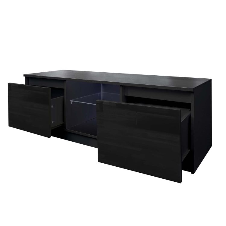 [US Warehouse] Simpleness Creative Furniture High-Gloss TV Cabinet with LED Lights, Size: 47.24x15.75x15.75 inch