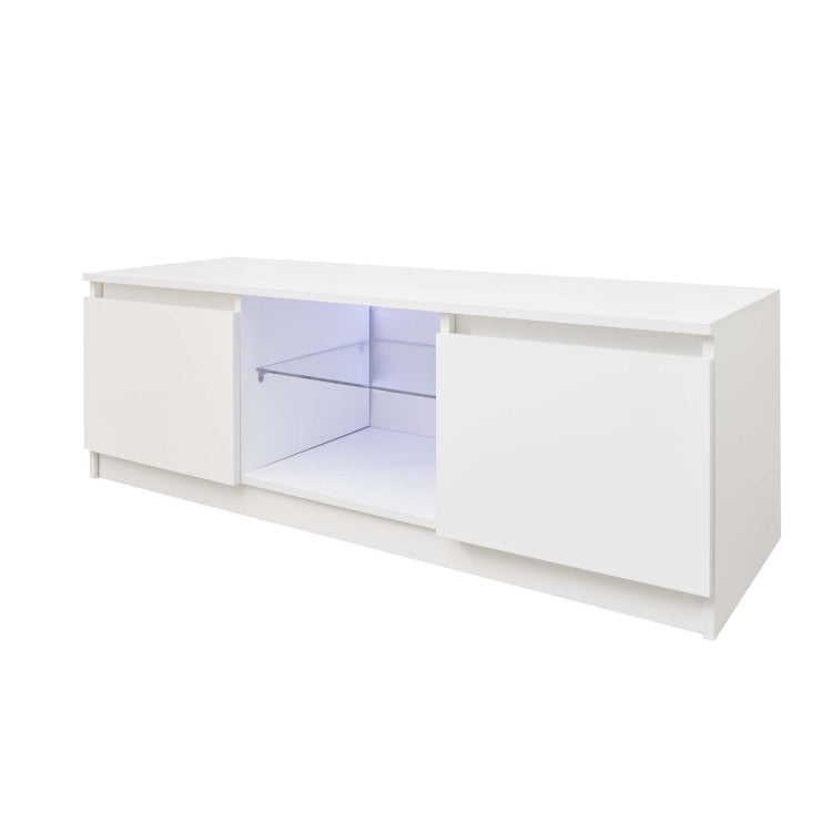 [US Warehouse] Simpleness Creative Furniture High-Gloss TV Cabinet with LED Lights, Size: 47.24x15.75x15.75 inch