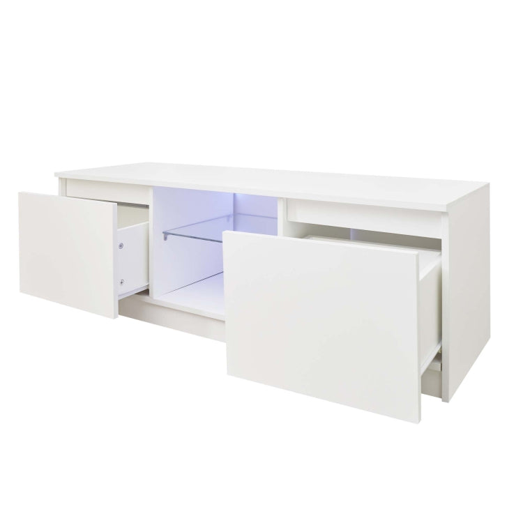 [US Warehouse] Simpleness Creative Furniture High-Gloss TV Cabinet with LED Lights, Size: 47.24x15.75x15.75 inch