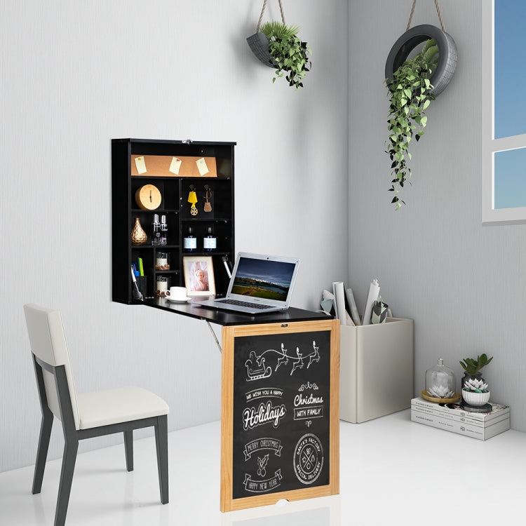 [US Warehouse] MDF Semi-suspended Computer Desk with Triamine, Size: 57.5 x 34 x 24 inch