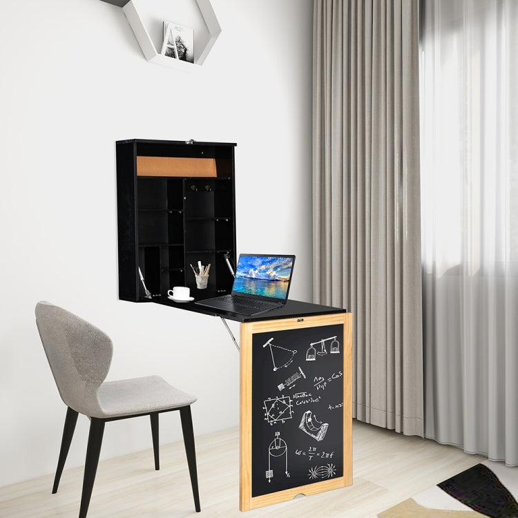 [US Warehouse] MDF Semi-suspended Computer Desk with Triamine, Size: 57.5 x 34 x 24 inch