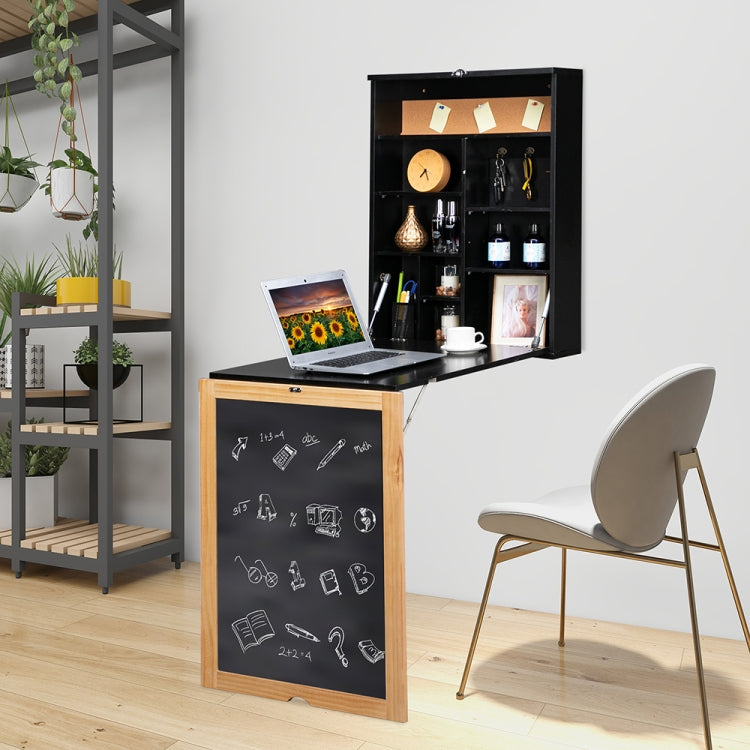[US Warehouse] MDF Semi-suspended Computer Desk with Triamine, Size: 57.5 x 34 x 24 inch