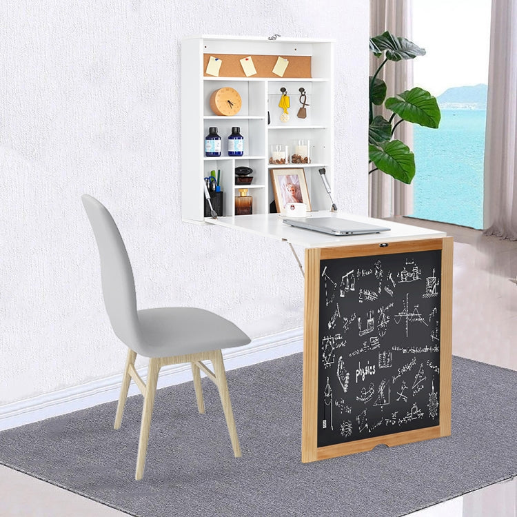 [US Warehouse] MDF Semi-suspended Computer Desk with Triamine, Size: 57.5 x 34 x 24 inch