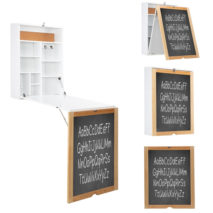 [US Warehouse] MDF Semi-suspended Computer Desk with Triamine, Size: 57.5 x 34 x 24 inch