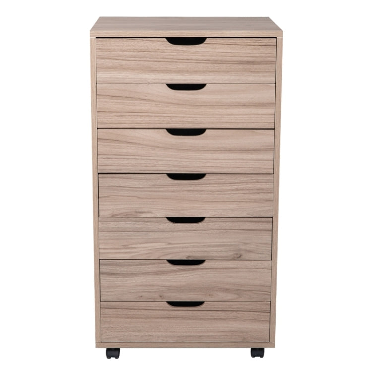 [US Warehouse] PVC Wooden Filing Cabinet with Seven-Drawing, Size: 49x40x90cm