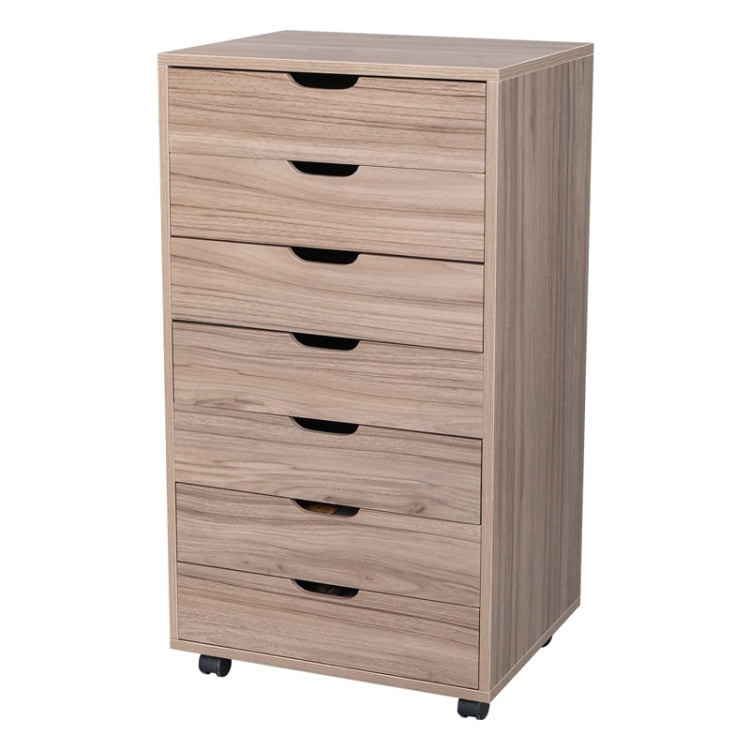 [US Warehouse] PVC Wooden Filing Cabinet with Seven-Drawing, Size: 49x40x90cm