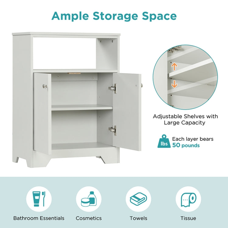 [US Warehouse] Bathroom Storage Cabinet with Adjustable Shelves, Size: 31.7 x 23.6 x 11.8 inch