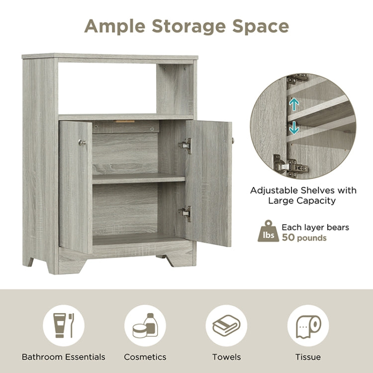 [US Warehouse] Bathroom Storage Cabinet with Adjustable Shelves, Size: 31.7 x 23.6 x 11.8 inch