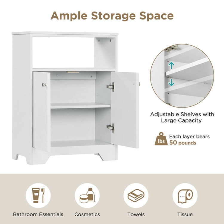 [US Warehouse] Bathroom Storage Cabinet with Adjustable Shelves, Size: 31.7 x 23.6 x 11.8 inch