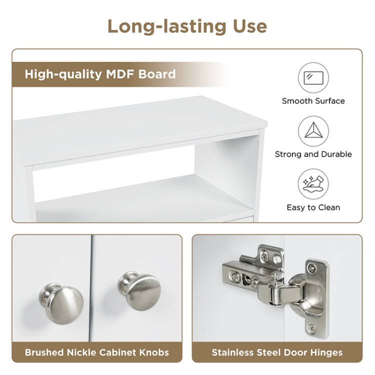 [US Warehouse] Bathroom Storage Cabinet with Adjustable Shelves, Size: 31.7 x 23.6 x 11.8 inch