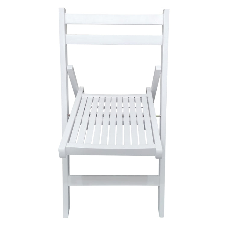[US Warehouse] 4 PCS Slatted Solid Wood Folding Chair, Size: 31 x 22.8 x 15.6 inch