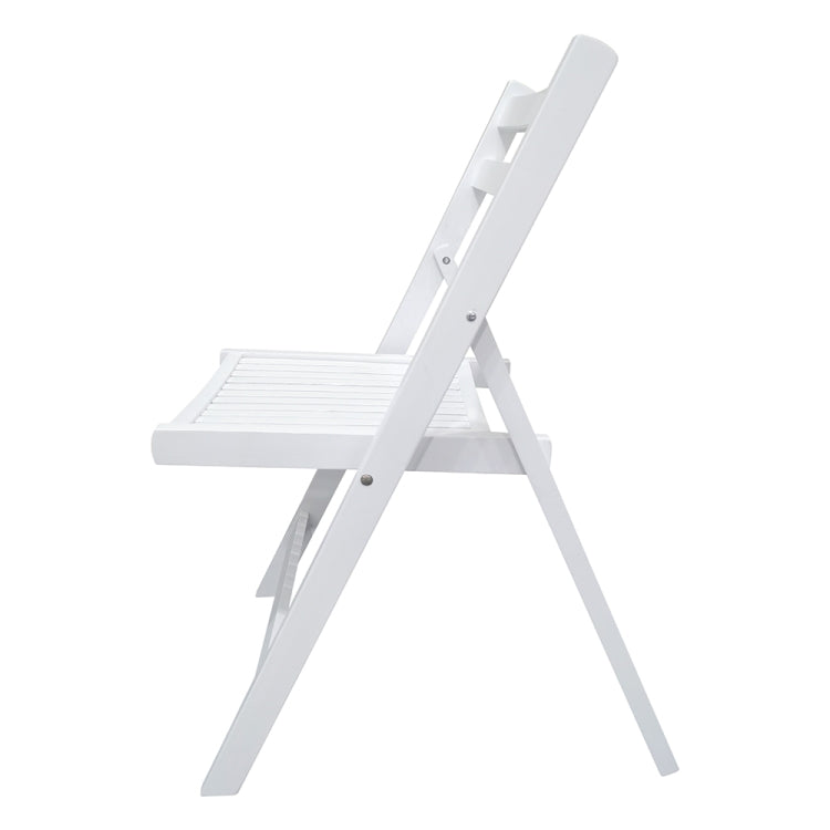 [US Warehouse] 4 PCS Slatted Solid Wood Folding Chair, Size: 31 x 22.8 x 15.6 inch