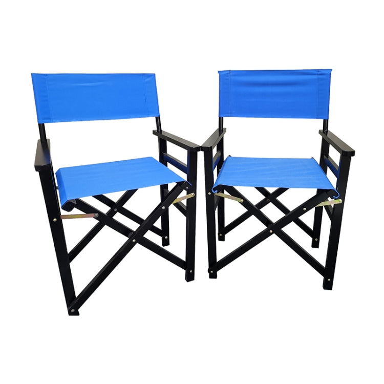 [US Warehouse] 2 PCS Wooden Canvas Folding Chair Director Chair, Size: 36 x 23 x 20 inch