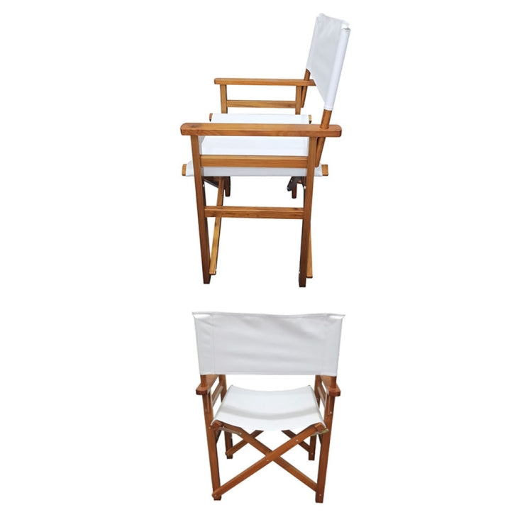 [US Warehouse] 2 PCS Wooden Canvas Folding Chair Director Chair, Size: 36 x 23 x 20 inch