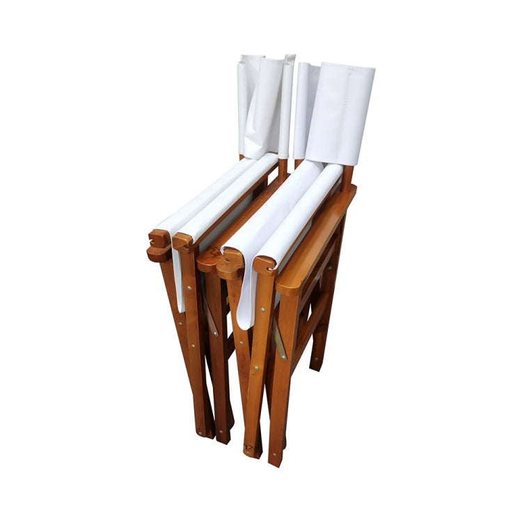 [US Warehouse] 2 PCS Wooden Canvas Folding Chair Director Chair, Size: 36 x 23 x 20 inch