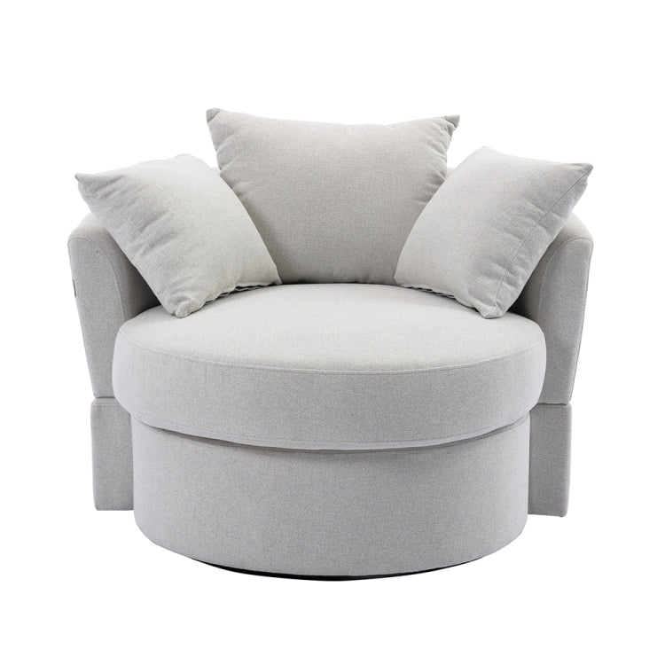 [US Warehouse] Barrel-shaped Cushioned Swivel Chair, Dimensions: 40.16 x 35.43 x 31.5 inch