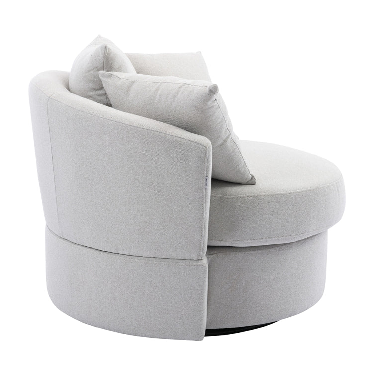 [US Warehouse] Barrel-shaped Cushioned Swivel Chair, Dimensions: 40.16 x 35.43 x 31.5 inch