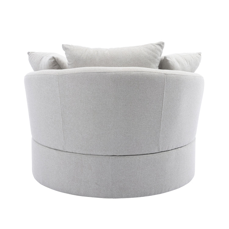 [US Warehouse] Barrel-shaped Cushioned Swivel Chair, Dimensions: 40.16 x 35.43 x 31.5 inch
