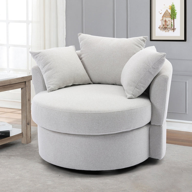 [US Warehouse] Barrel-shaped Cushioned Swivel Chair, Dimensions: 40.16 x 35.43 x 31.5 inch
