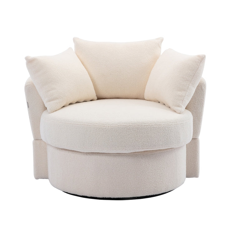 [US Warehouse] Barrel-shaped Cushioned Swivel Chair, Dimensions: 40.16 x 35.43 x 31.5 inch