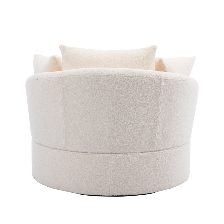 [US Warehouse] Barrel-shaped Cushioned Swivel Chair, Dimensions: 40.16 x 35.43 x 31.5 inch