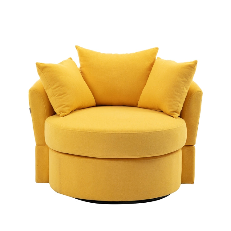 [US Warehouse] Barrel-shaped Cushioned Swivel Chair, Dimensions: 40.16 x 35.43 x 31.5 inch