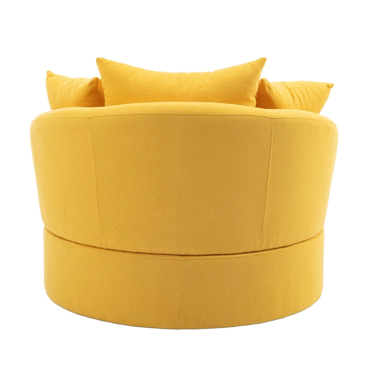 [US Warehouse] Barrel-shaped Cushioned Swivel Chair, Dimensions: 40.16 x 35.43 x 31.5 inch