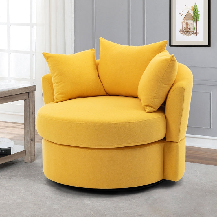 [US Warehouse] Barrel-shaped Cushioned Swivel Chair, Dimensions: 40.16 x 35.43 x 31.5 inch