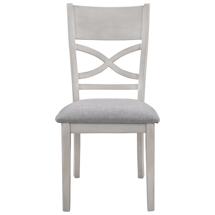 [US Warehouse] 4 PCS Antique Wooden Kitchen Dining Room Upholstered Chair, Size: 38 x 18.9 x 18.1 inch