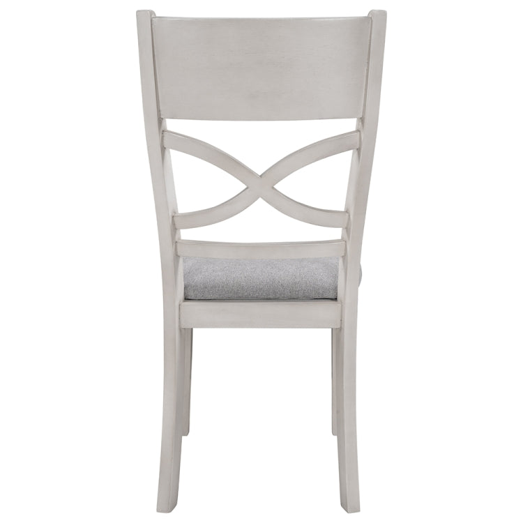 [US Warehouse] 4 PCS Antique Wooden Kitchen Dining Room Upholstered Chair, Size: 38 x 18.9 x 18.1 inch