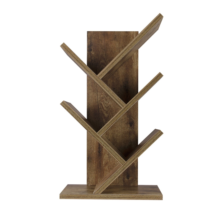 [US Warehouse] 4-Tier Wooden Mini Tree Desktop Bookshelf, Size: 21.65x11.81x7.09 inch