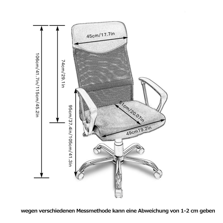 [EU Warehouse] 4 PCS Adjustable Office Moveable Swivel Chair