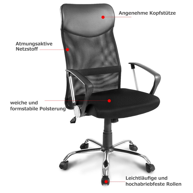 [EU Warehouse] 4 PCS Adjustable Office Moveable Swivel Chair