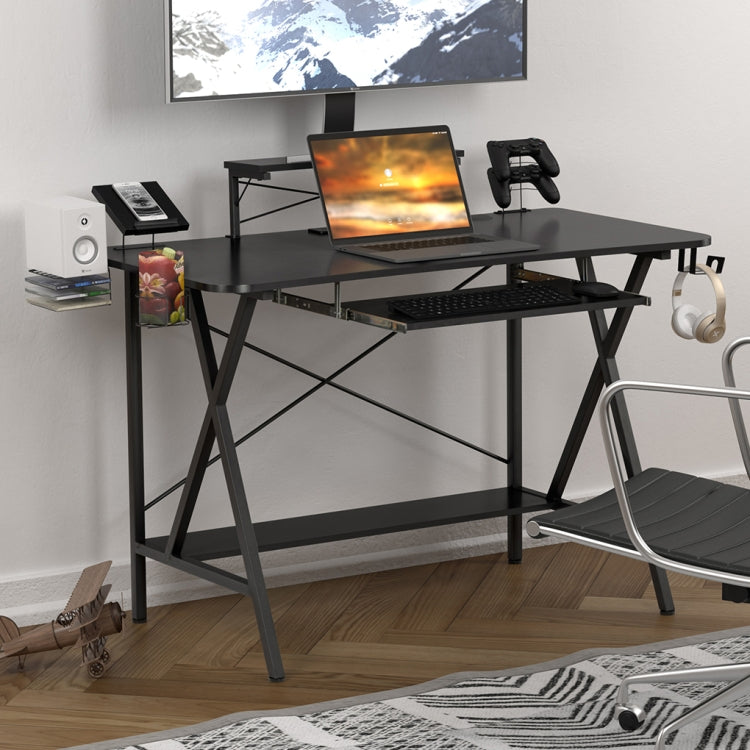 [US Warehouse] 47 inch Home Office Gaming Table E-Sports Computer Desk (Black)