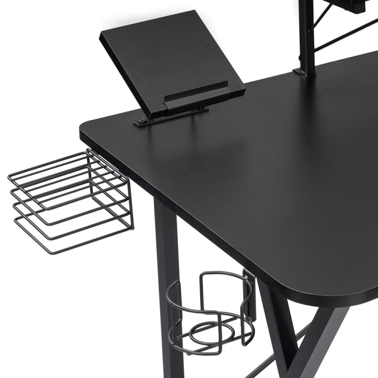 [US Warehouse] 47 inch Home Office Gaming Table E-Sports Computer Desk (Black)