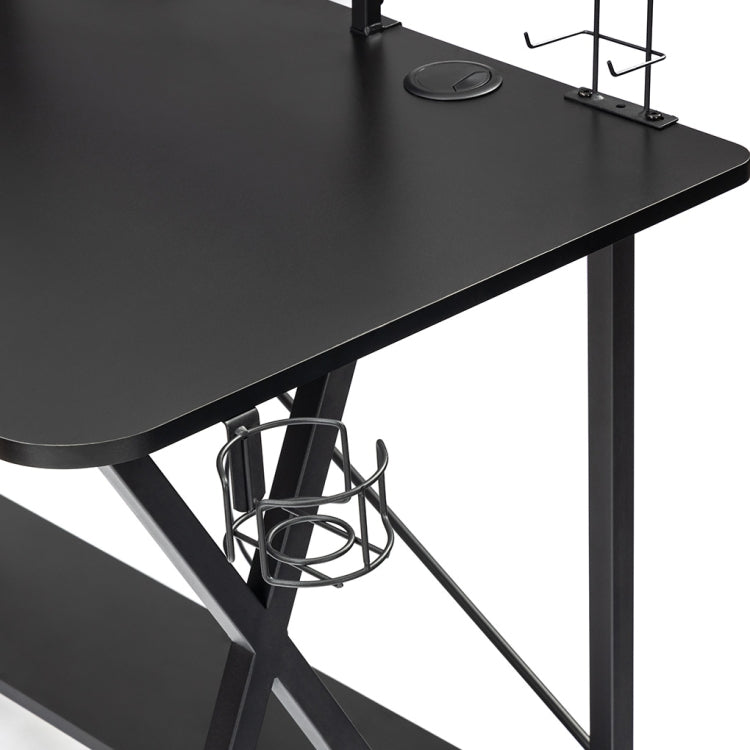 [US Warehouse] 47 inch Home Office Gaming Table E-Sports Computer Desk (Black)