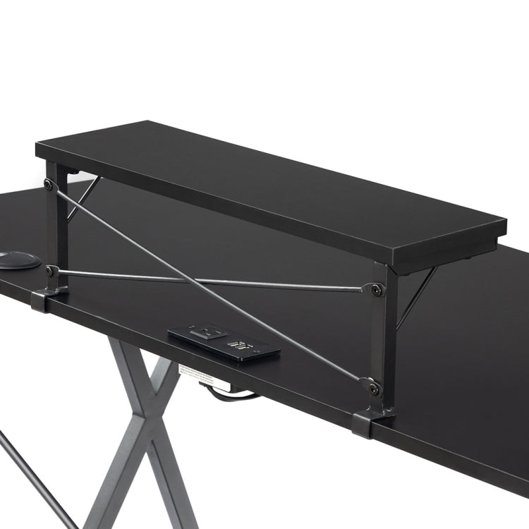 [US Warehouse] 47 inch Home Office Gaming Table E-Sports Computer Desk (Black)