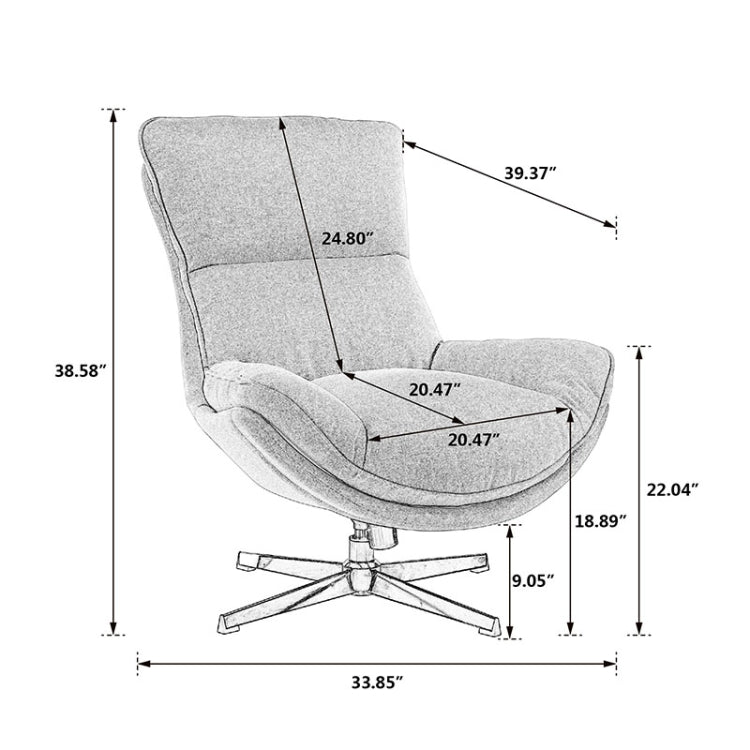 [US Warehouse] Fabric Sofa Chair Without Armrests, Size: 38.58 x 33.85 x 20.47 inch(Blue)