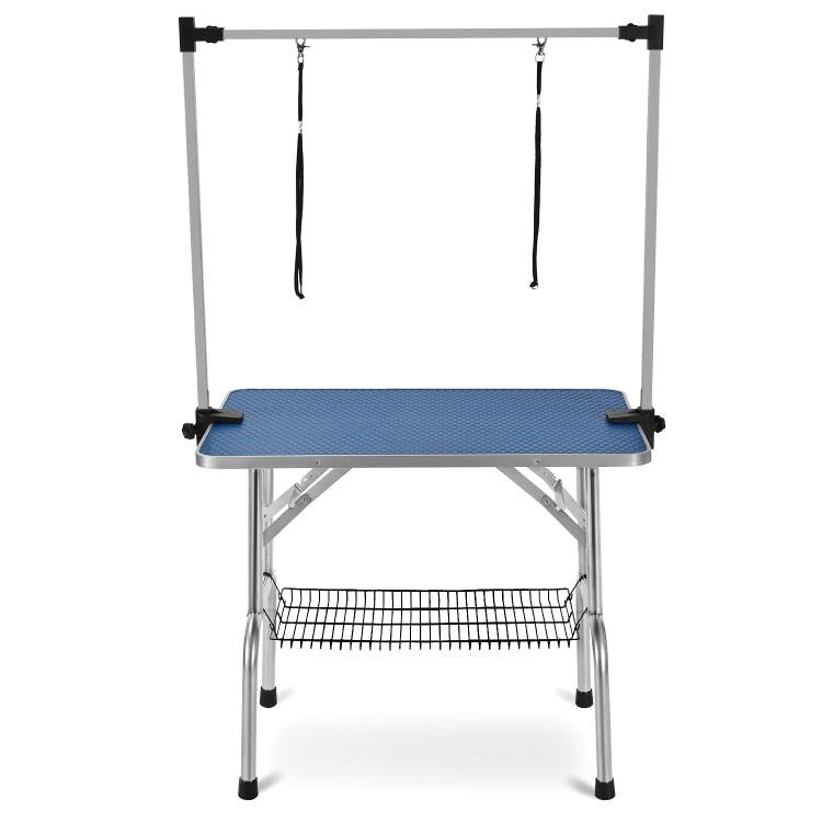 [UK Warehouse] Portable Adjustable Stainless Steel Dog Grooming Table Dresser, Size: 90x60x76cm