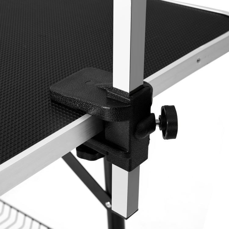 [UK Warehouse] Portable Adjustable Stainless Steel Dog Grooming Table Dresser, Size: 76x46x76cm