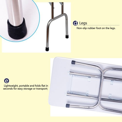 [UK Warehouse] Portable Adjustable Stainless Steel Dog Pet Grooming Table Dresser, Size: 115x55x79cm