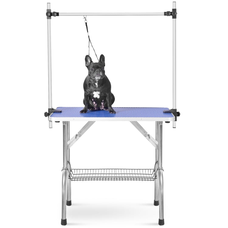[UK Warehouse] Portable Adjustable Stainless Steel Dog Pet Grooming Table Dresser, Size: 115x55x79cm